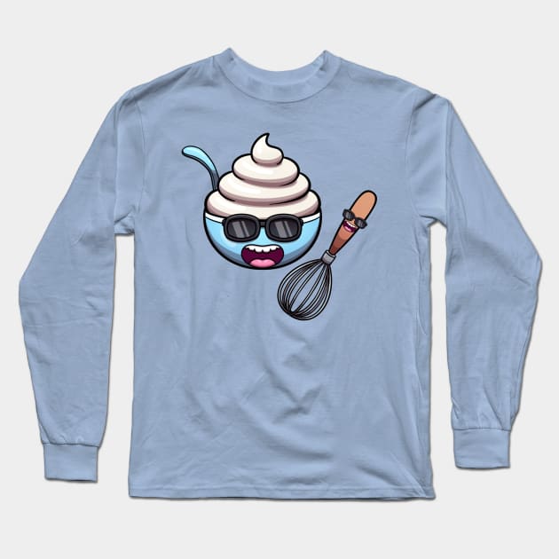 Cool Whipped Cream Long Sleeve T-Shirt by TheMaskedTooner